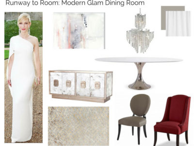 From Runway to Room: Modern Glam Dining Room