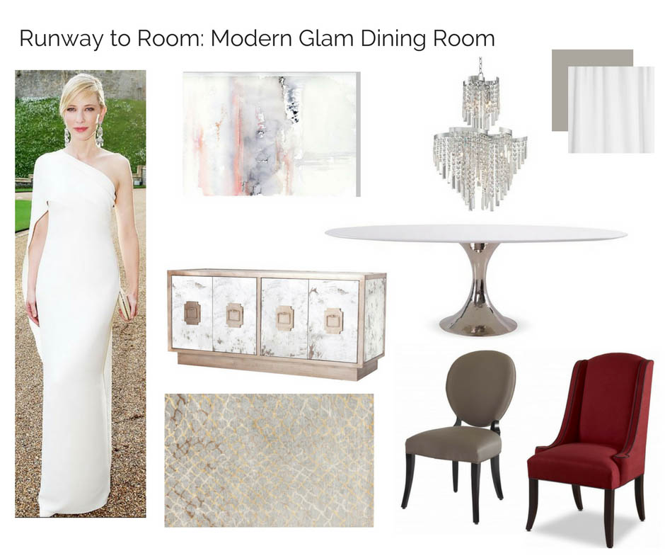 From Runway to Room: Modern Glam Dining Room