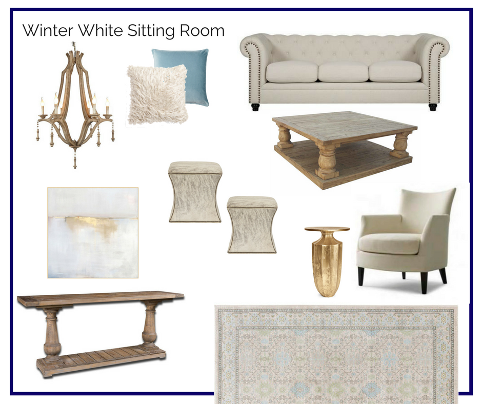 Room In A Box: Winter White Sitting Room